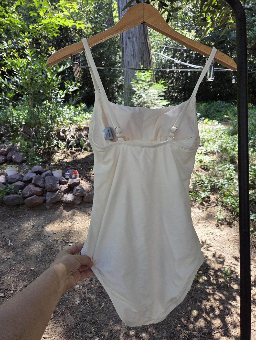Shade And Shore White One Piece Bathing Suit Size Small - Picture 2 of 3